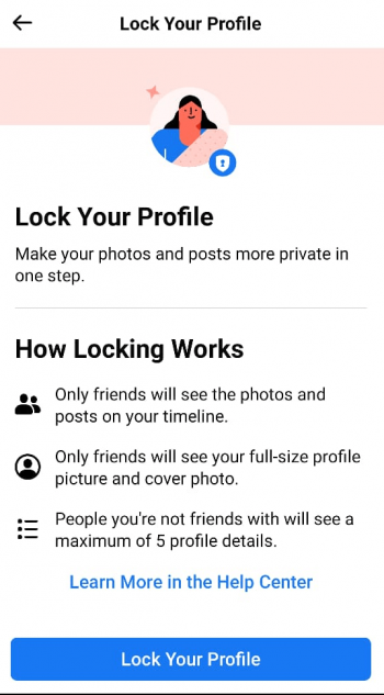 Lock Facebook Profile