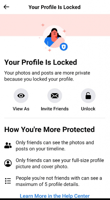 Lock Facebook Profile