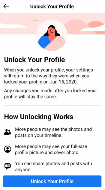 Lock Facebook Profile