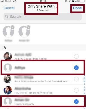 How I Can Show or Hide WhatsApp Status For Specific Contacts