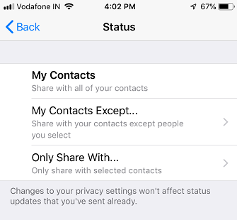 How I Can Show or Hide WhatsApp Status For Specific Contacts