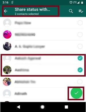 How I Can Show or Hide WhatsApp Status For Specific Contacts