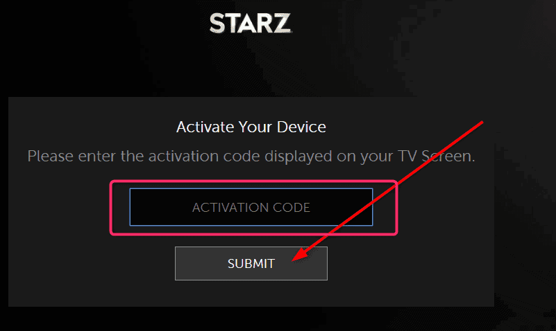 starz activate